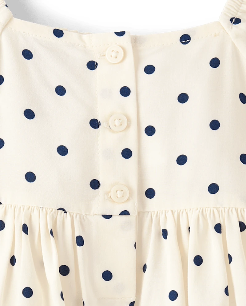 Baby And Toddler Girls Bow Smocked Dress