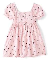Baby And Toddler Girls Bow Smocked Dress