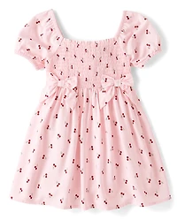 Baby And Toddler Girls Bow Smocked Dress