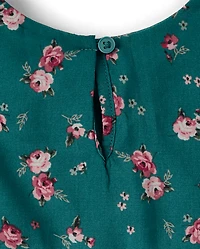 Baby And Toddler Girls Floral Chiffon Smocked Dress