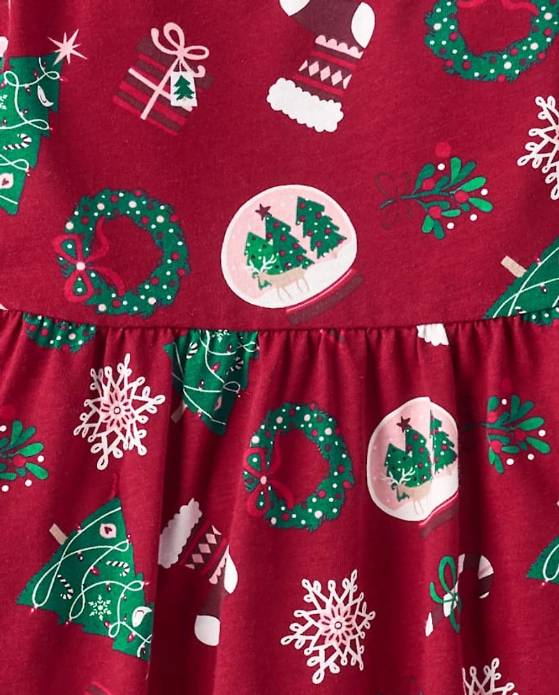 Toddler Girls Holiday Fit And Flare Dress 3-Pack