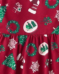 Toddler Girls Holiday Fit And Flare Dress 3-Pack