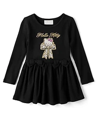 Toddler Girls Hello Kitty® Glitter Puff Print Bubble Dress