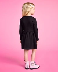 Toddler Girls Hello Kitty® Glitter Puff Print Bubble Dress
