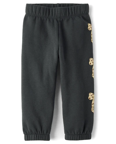 Toddler Girls Embellished Premium Fleece Jogger Pants