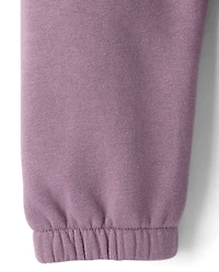 Toddler Girls Embellished Premium Fleece Jogger Pants