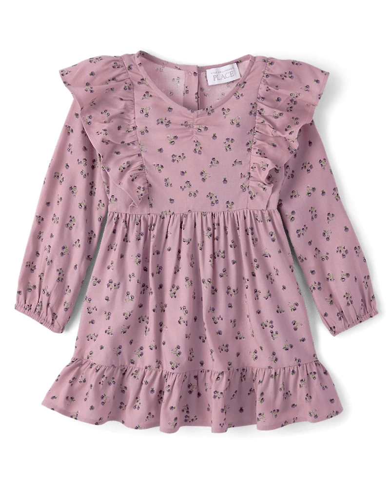 Baby And Toddler Girls Floral Flutter Dress