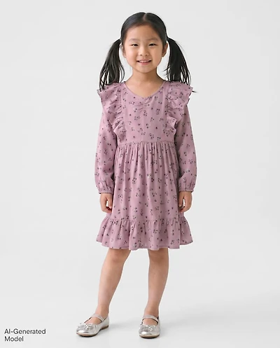 Baby And Toddler Girls Floral Flutter Dress