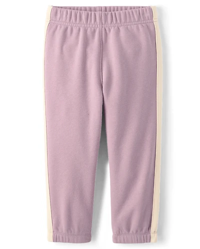 Toddler Girls Side Stripe Premium Fleece Jogger Pants