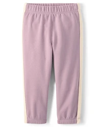 Toddler Girls Side Stripe Premium Fleece Jogger Pants