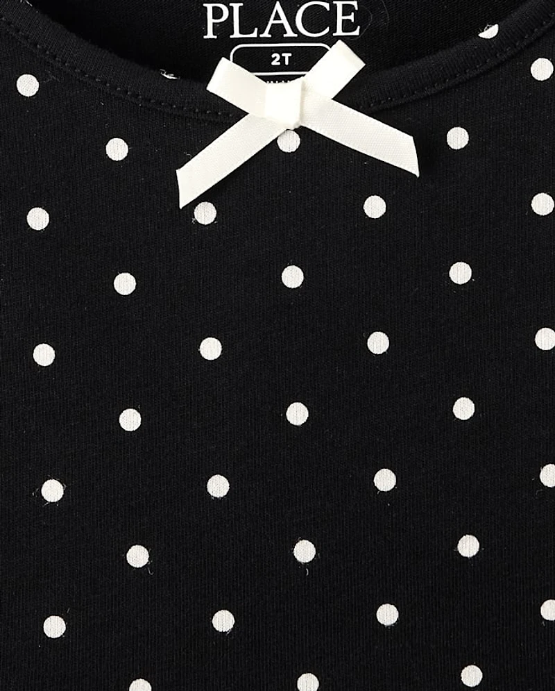 Baby And Toddler Girls Polka Dot Flutter Dress