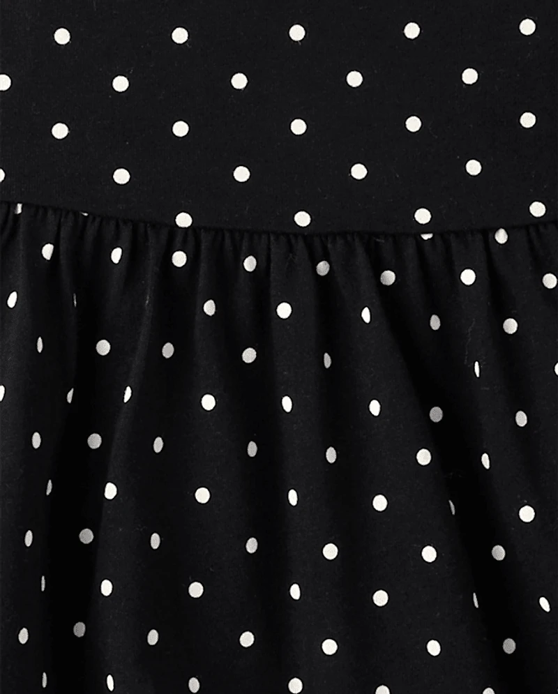 Baby And Toddler Girls Polka Dot Flutter Dress