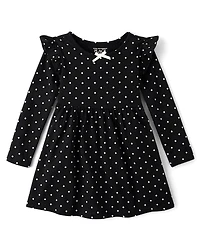 Baby And Toddler Girls Polka Dot Flutter Dress