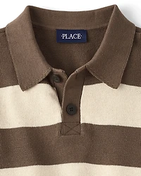 Pull de rugby rayé pour garçon
