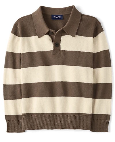Pull de rugby rayé pour garçon