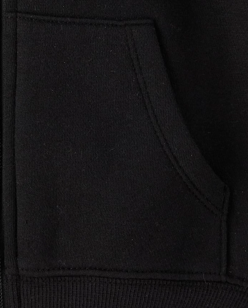 Girls Embellished Premium Fleece Zip Up Hoodie