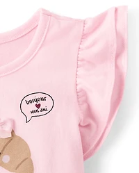 Toddler Girls Embellished Graphic 2-Piece Outfit Set