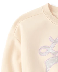 Girls Embellished Premium Fleece Cropped Sweatshirt