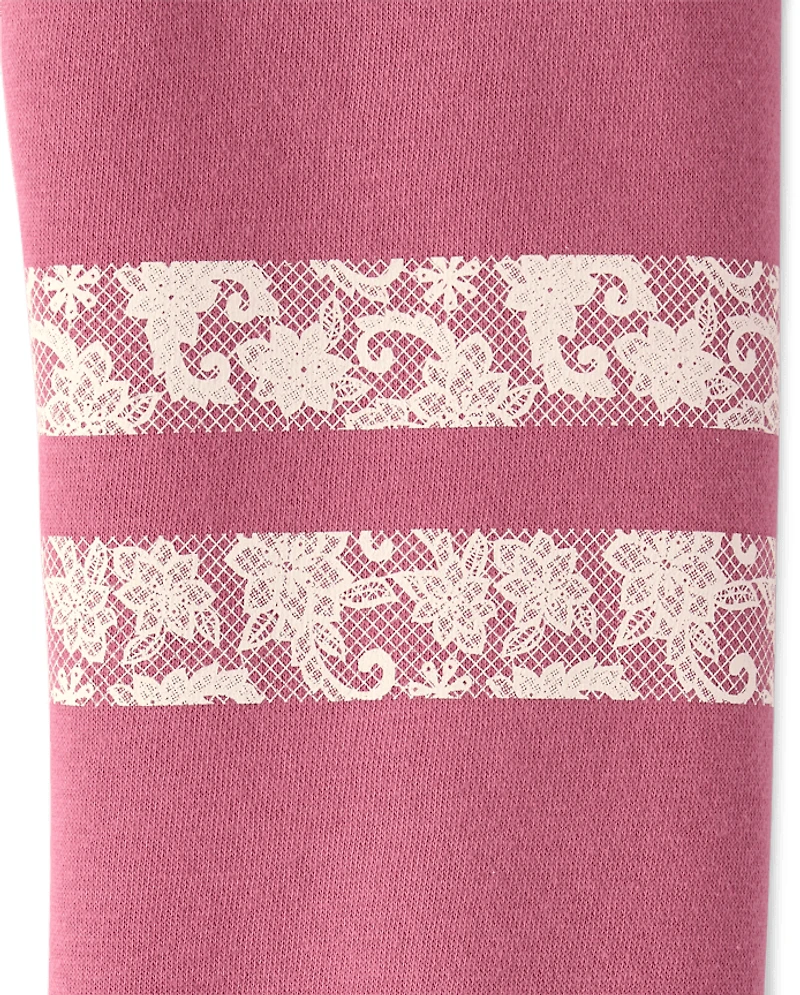 Girls Embellished Premium Fleece Cropped Sweatshirt