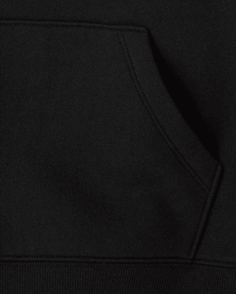 Girls Lace Inset Premium Fleece Hoodie