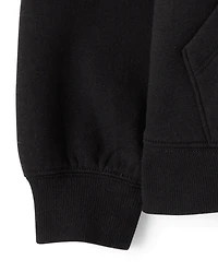 Girls Lace Inset Premium Fleece Hoodie