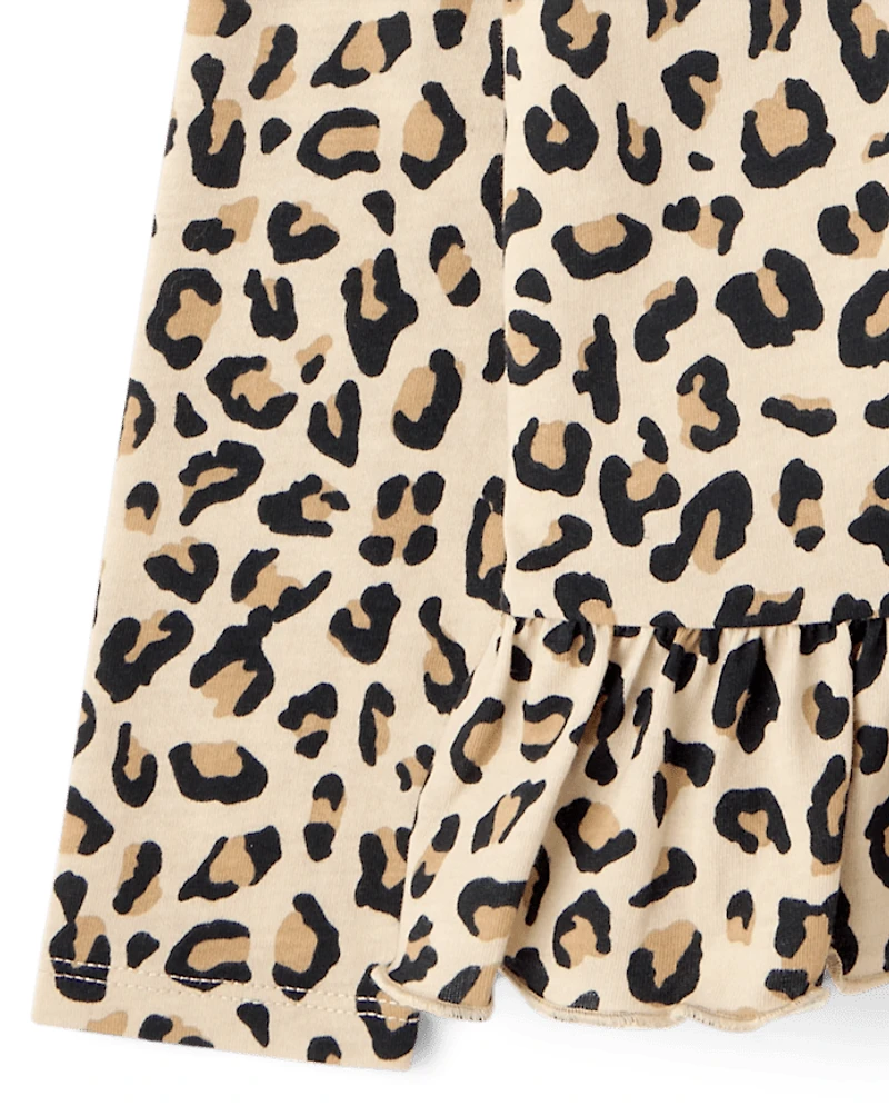 Toddler Girls Print Peplum Top