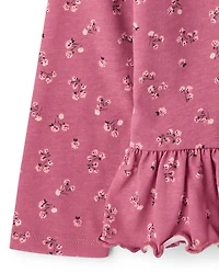 Toddler Girls Print Peplum Top