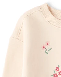Toddler Girls Embellished Premium Fleece Sweatshirt