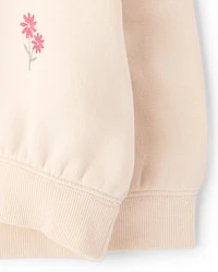 Sweat-shirt en polaire premium orné pour petites filles