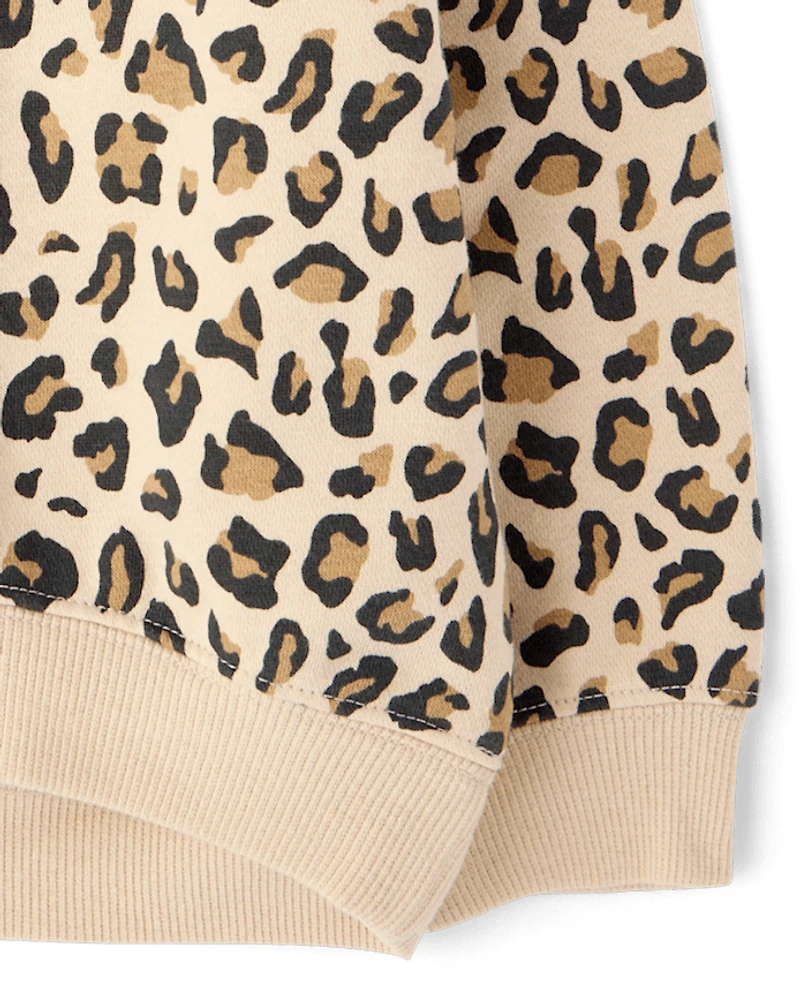Toddler Girls Print Premium Fleece Sweatshirt