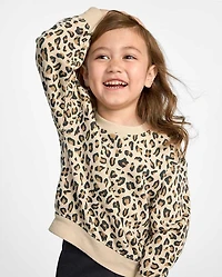 Toddler Girls Print Premium Fleece Sweatshirt