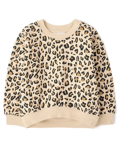 Toddler Girls Print Premium Fleece Sweatshirt