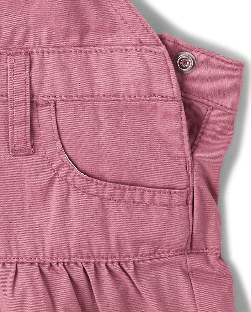 Toddler Girls Floral Skirtall 2-Piece Outfit Set