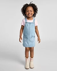 Toddler Girls Heart Skirtall 2-Piece Outfit Set
