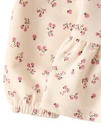 Toddler Girls Embroidered Bear 2-Piece Outfit Set