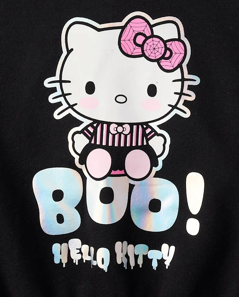Girls Hello Kitty® Foil Halloween Premium Fleece Hoodie