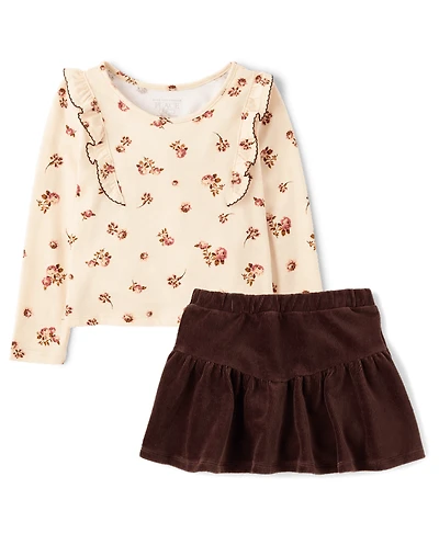 Toddler Girls Floral 2-Piece Outfit Set