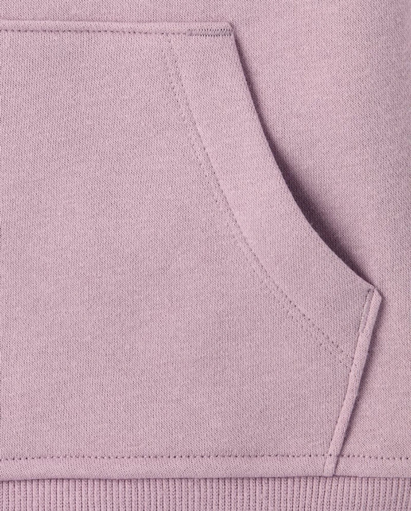 Girls Varsity Stripe Premium Fleece Zip Up Hoodie Top