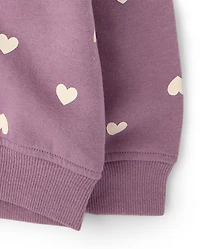 Toddler Girls Print Premium Fleece Zip Up Hoodie