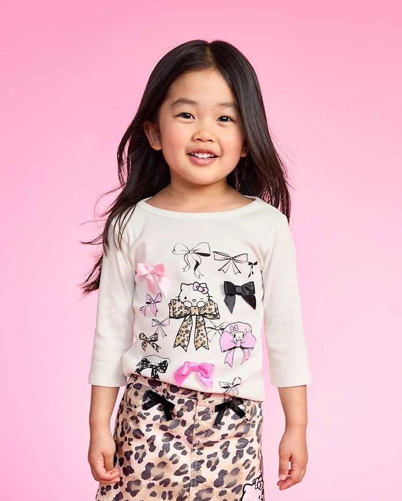 Toddler Girls Hello Kitty® And Friends Bow Elbow Sleeve Top