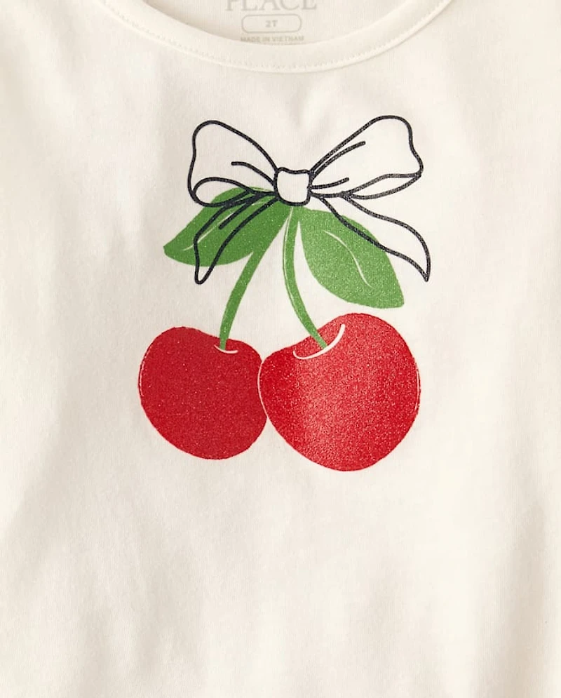 Toddler Girls Cherry Top 4-Pack