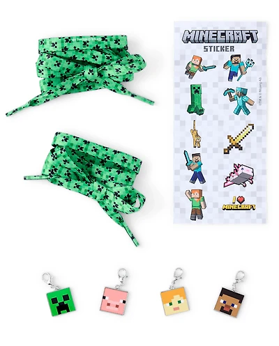 Boys Minecraft™ Shoelaces & Shoe Charm 5-Piece Set