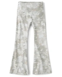 Girls Camo V-Waist Flare Leggings