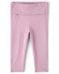 Girls Foldover Capri Leggings
