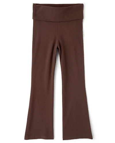 Girls Foldover Flare Leggings