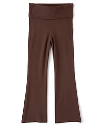 Girls Foldover Flare Leggings