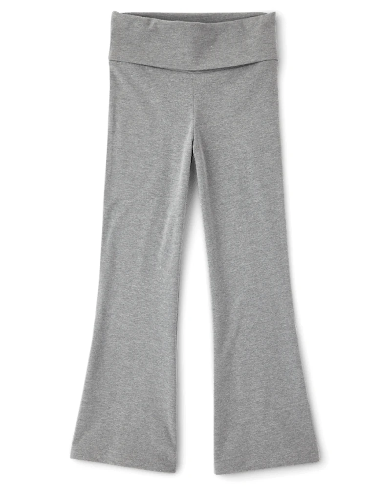 Girls Foldover Flare Leggings