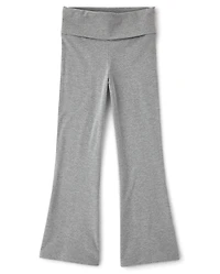 Girls Foldover Flare Leggings