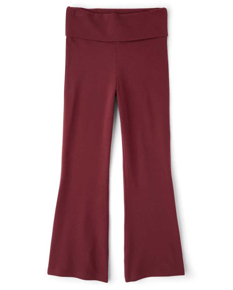 Girls Foldover Flare Leggings