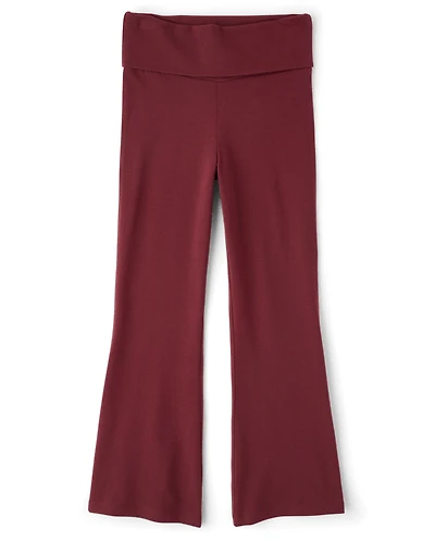 Girls Foldover Flare Leggings